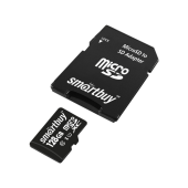 Карта памяти Smart Buy micro SDXC 128 Gb  10 class UHS-1 (c адаптером SD) фото в магазине Автомастер