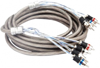 KICX RCA-04 PRO (4.9m) 4RCA -4RCA кабель, медный проводник, латунные RCA