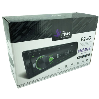 Автомагнитола FIVE F24R 1DIN./красная/USB/AUX/SD/FM/Bluetooth/4x50/