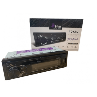 Автомагнитола USB FIVE F26W (1din/белая/Bluetooth/USB/AUX/SD/FM/4*50)