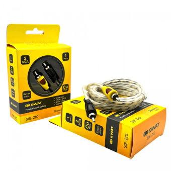 SWAT SIE-210 межблочный кабель 2RCA-2RCA, 1.0 метров