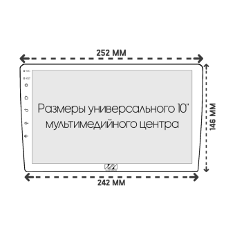Рамка для установки в Mitsubishi Outlander 2012 - 2018 MFAB дисплея (левый руль)