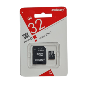 Smart Buy micro SD 32Gb 10 class LE (с адаптером SD)