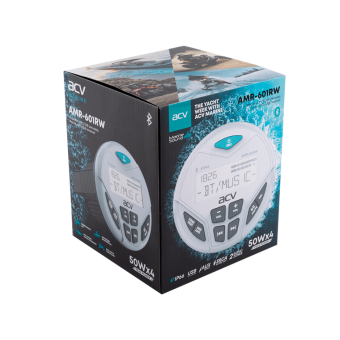 Морская магнитола ACV MARINE AMR-601RW (белый, 4x50W, BT, USB, SD, FM,AM)