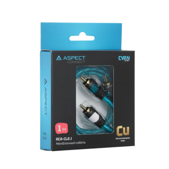 ASPECT-RCA-CL2.1 межблочный кабель витая пара(бескислородная медь)2RCA-2RCA, 1м