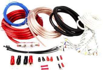 KICX AK 4AGU 4  комплект для 4-х канального усилителя, силовой провод 4GA , предохранитель типа AGU