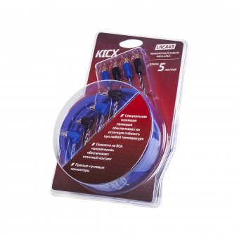 KICX LRCA45 Межблочный 4RCA-4RCA кабель длиною 5 метров