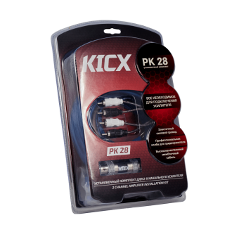 KICX PK 28   Комплект для установки 2-х канального усилителя