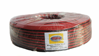 Провод двужил CM 1,25Titan чёрн\красн,  2*1,25 кв.мм 100 м/бухта