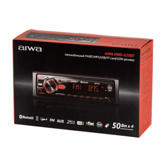 Aiwa HWD-650BT Автомагнитола 1DIN USB красный