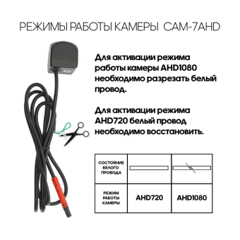 Камера заднего вида в штатное место Лада Веста НГ (Lada Vesta NG) 22+ WM-C001A (AHD, 155, 0,05LUX)_