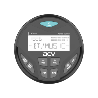Морская магнитола ACV MARINE AMR-601RB (черный, 4x50W, BT, USB, SD, FM, AM)
