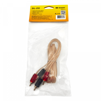 SWAT SIL-210 межблочный кабель 2RCA-2RCA, 1.0 метр, коаксиал, медь