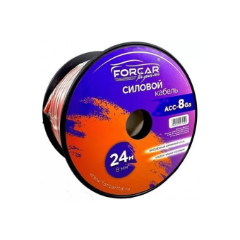 FORCAR ACC-8Ga силовой кабель 8Ga/8мм2 (бухта 24 метра )  красный